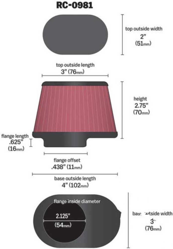 Filter RENNEINZEL Universal K&N RC0981