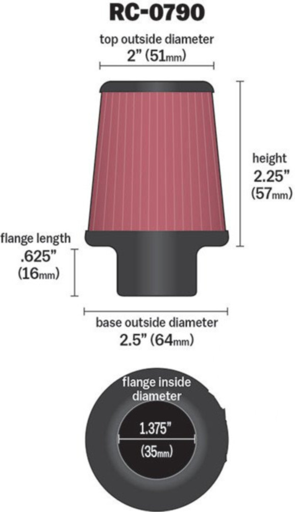 Filter RENNEINZEL Universal K&N