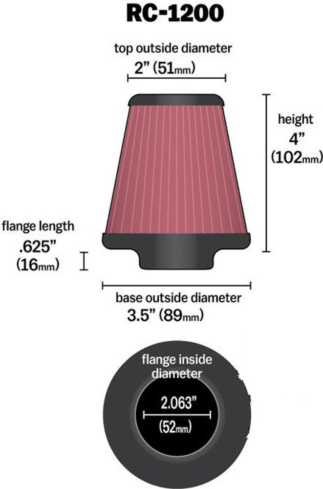 Filter RENNEINZEL Universal K&N RC1200