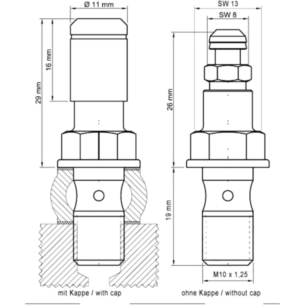 Hohlschraube einfach SB130121NA Hohlschraube einfach SB130121NA