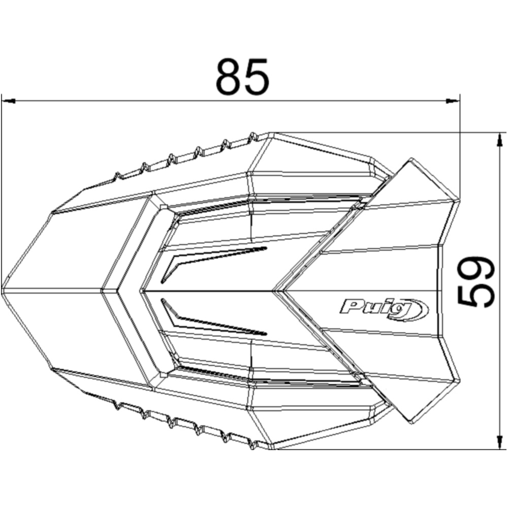Anbausatz + Pad Puig 1857N