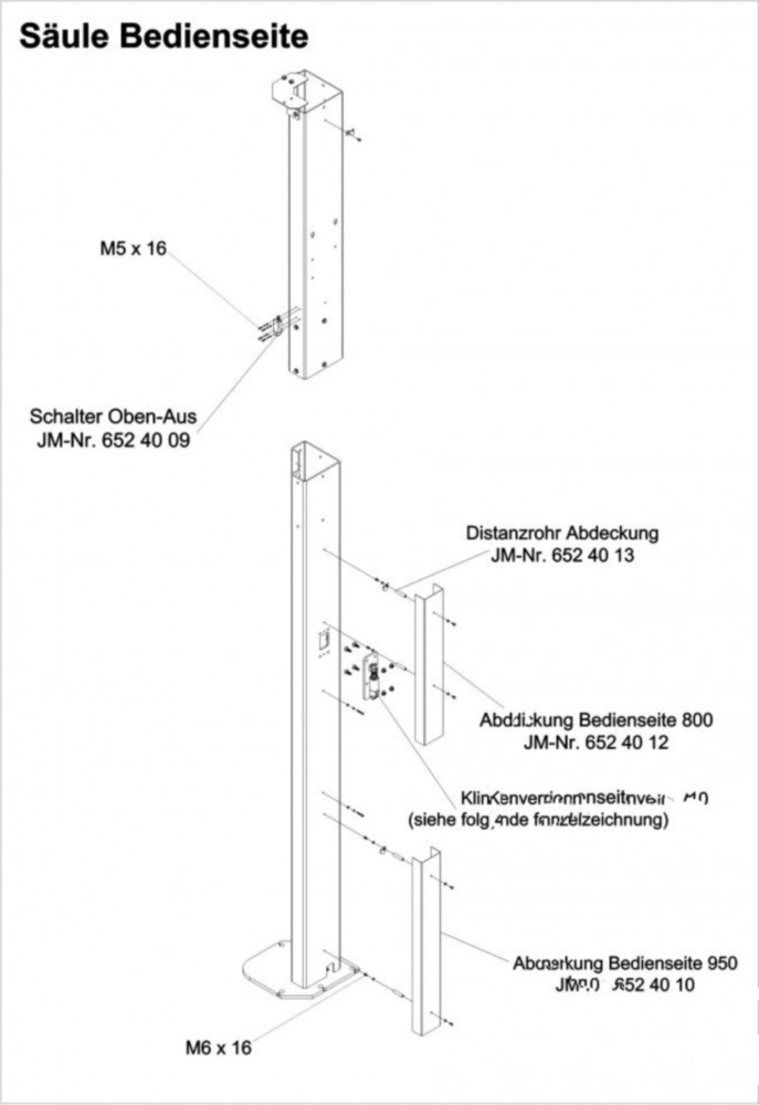 Abdeckung bedienseite Abdeckung bedienseite