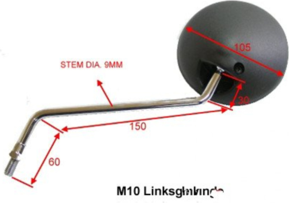 Spiegel schwarz rechts JMP BA19Y0001BR