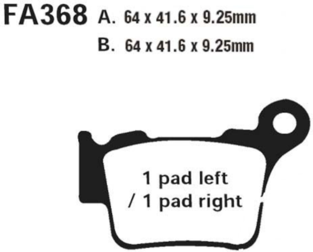 Bremsbeläge Bremsklotz Sinter MX-S EBC MXS368