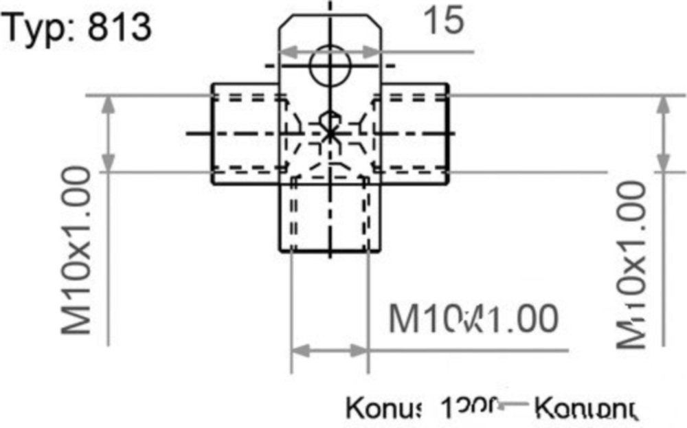 3-Wege Verteiler geschraubt 3-Wege Verteiler geschraubt