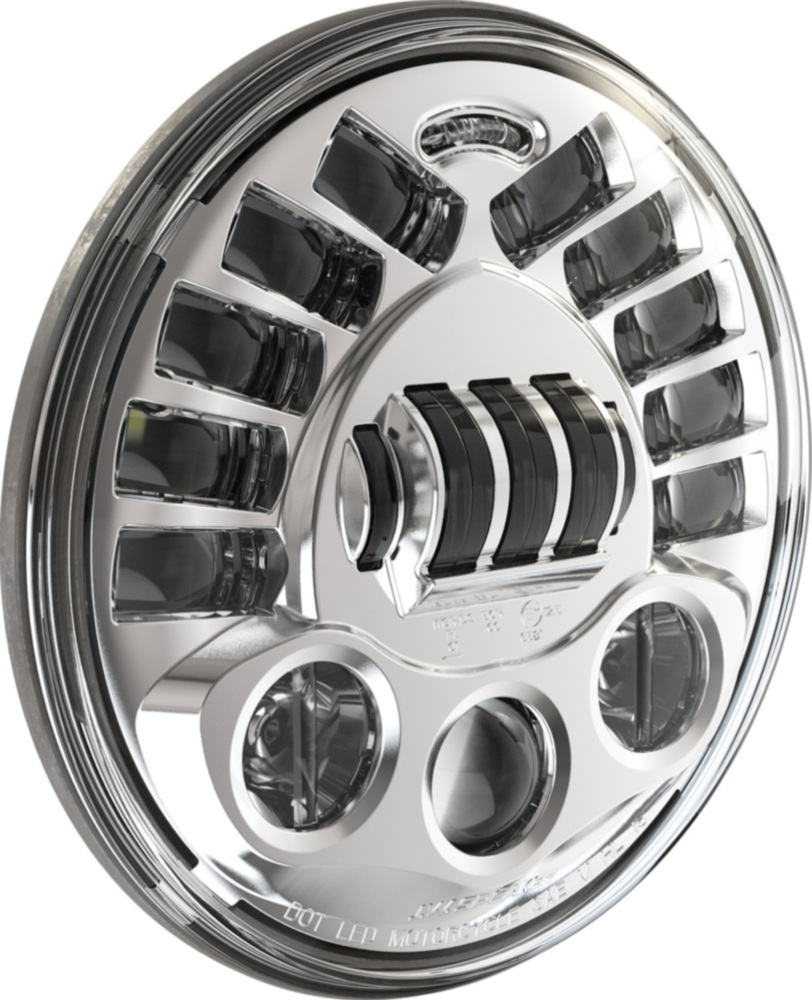 Scheinwerfer mit adaptivem Fahrlicht (Kurvenlicht) Typ 8790 - 7 Zoll Gehäuse - chrom - E-geprüft