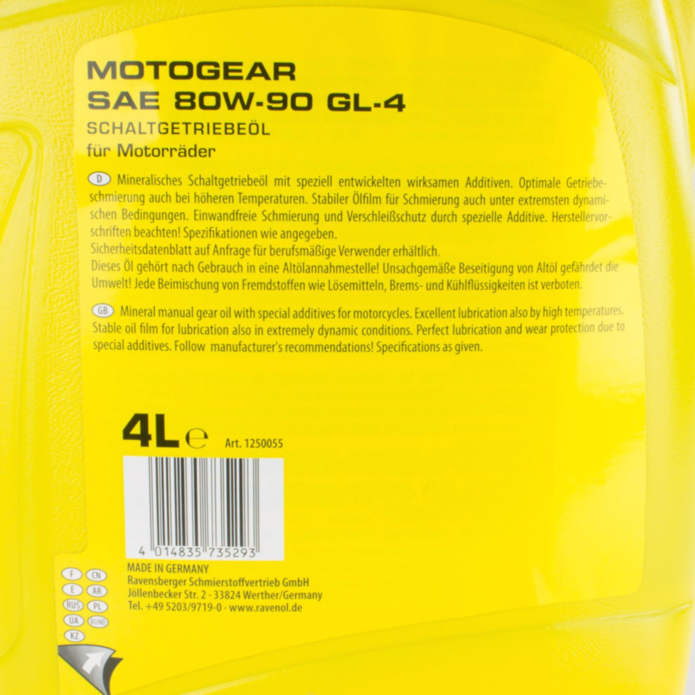 Motogear - Getriebeöl SAE 80W-90 GL4 4L