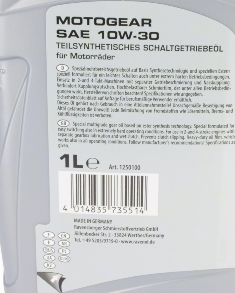 Motogear SAE 10W-30 GL-41 Liter