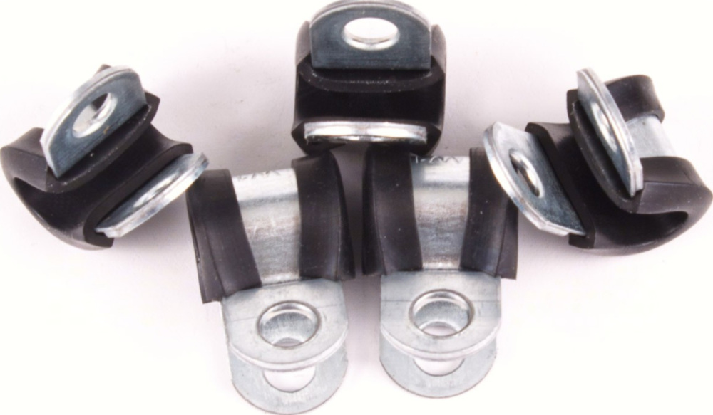Schraubrohrschelle, Befestigungsschelle Rohrschelle gummiert 8mm (5 Stück)