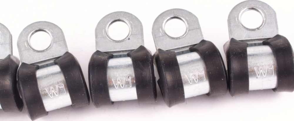 Schraubrohrschelle, Befestigungsschelle Rohrschelle gummiert 8mm (5 Stück)