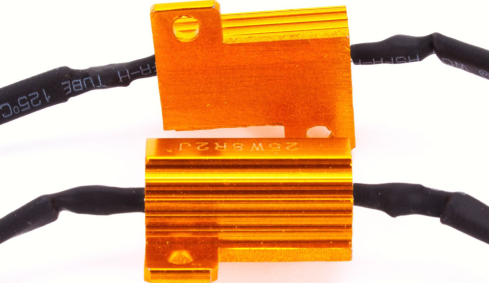 Leistungswiderstand 8,2 Ohm - 25W für LED Blinker ( inkl.Kabel ) Paar