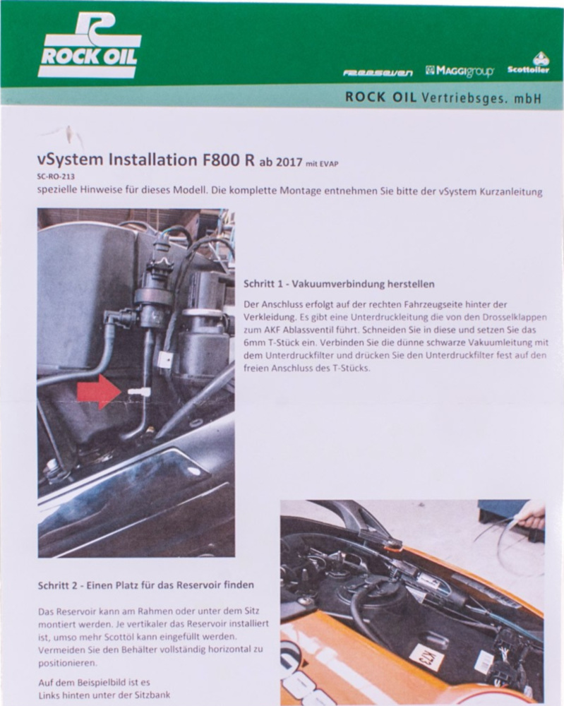 V-System Spezial für BMW F 800 R ab 2017