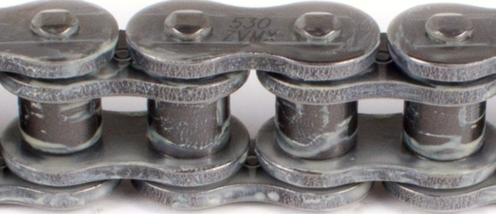 Motorradkette, Antriebskette X-Ring verstärkte Kette VX, 428, 130 Schwarz mit Clipschloss / nutzbar bis 22kW (30PS) / bis 250ccm