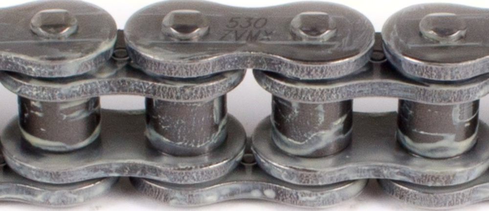 Motorradkette, Antriebskette X-Ring verstärkte Kette VX, 428, 132 Schwarz mit Clipschloß / nutzbar bis 22kW (30PS) / bis 250ccm