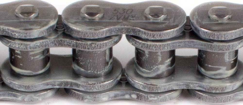 Motorradkette, Antriebskette X-Ring verstärkte Kette VX, 428, 134 Schwarz mit Clipschloß / nutzbar bis 22kW (30PS) / bis 250ccm