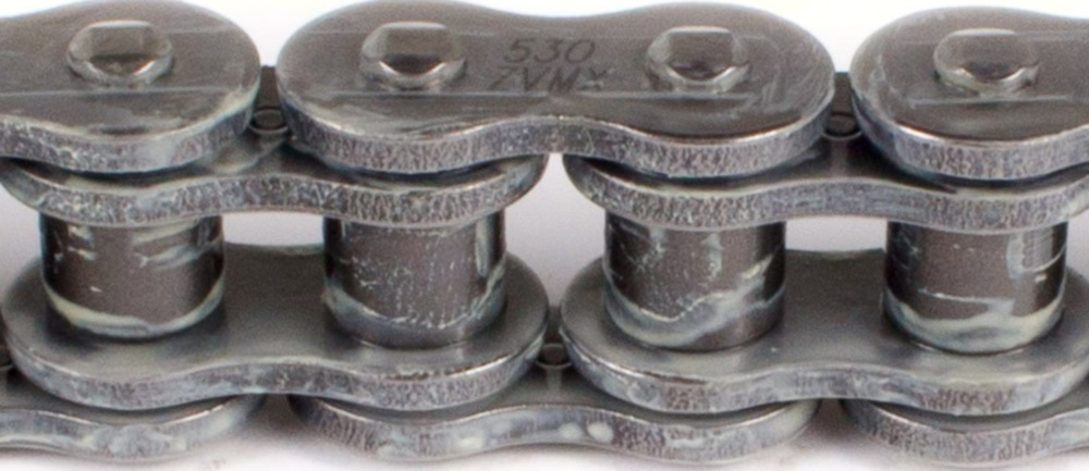 Motorradkette, Antriebskette X-Ring verstärkte Kette VX, 428, 136 Schwarz mit Clipschloß / nutzbar bis 22kW (30PS) / bis 250ccm