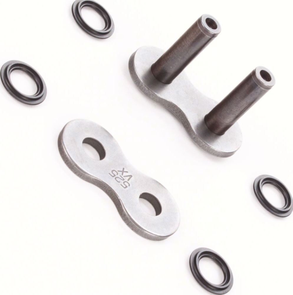 Motorradkette, Antriebskette Kette X-Ring verstärkt VX, 525, 120, Schwarz mit Hohlnietschloß / nutzbar bis 96kW (130PS) / bis 1000ccm