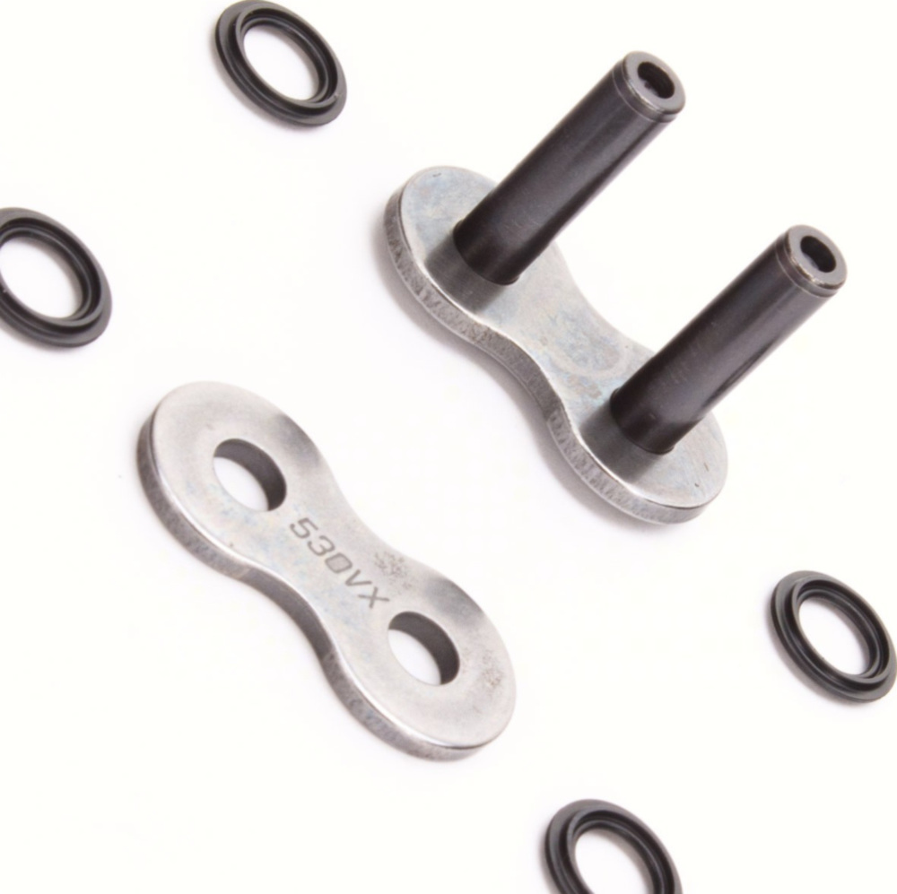 Motorradkette, Antriebskette Kette X-Ring verstärkt VX Schwarz, 530, 94 mit Hohlnietschloß / nutzbar bis 110kW (150PS) / bis 1000ccm