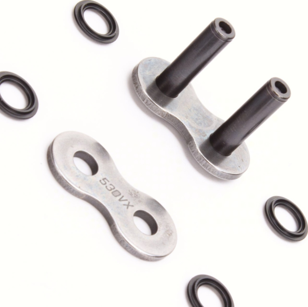 Motorradkette, Antriebskette Kette X-Ring verstärkt VX Schwarz, 530, 96 mit Hohlnietschloß / nutzbar bis 110kW (150PS) / bis 1000ccm