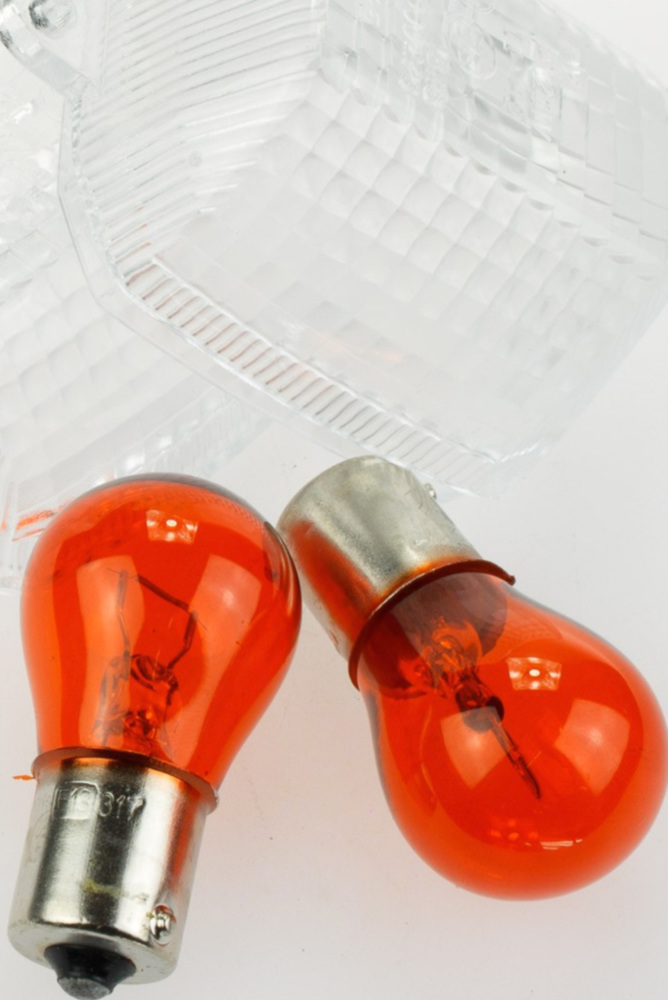 Blinkerglas KLAR/BIRNE ORANGE, PAAR Vergl. Nr. 23048-1068, E-GEPR.
