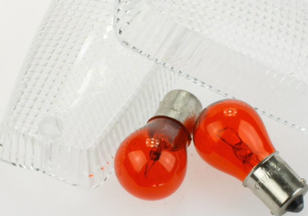 Blinkerglas KLAR/BIRNE ORANGE, PAAR Vergl. Nr. 51L-83342-01, E-GEPR.