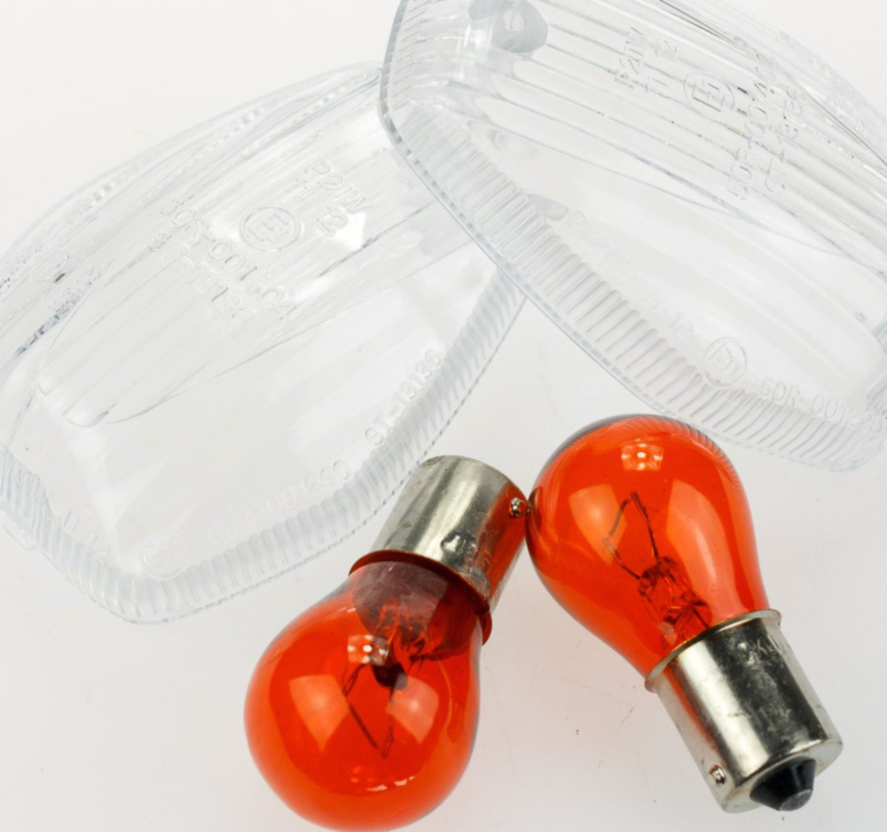 Blinkerglas KLAR/BIRNE ORANGE, PAAR für: HONDA ´99-04, E-GEPR