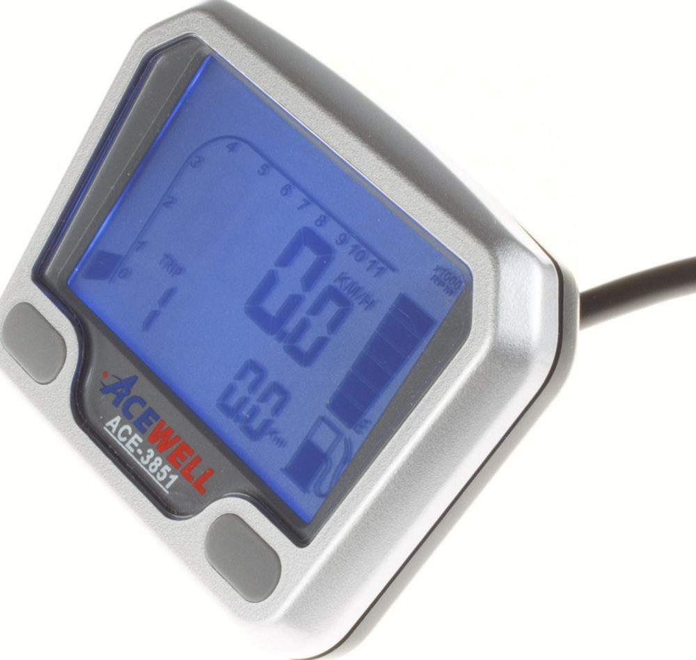 Geschwindigkeitsmesser, Anzeigeeinheit ACE-3851 Quad / ATV Tachometer mit Drehzahlmesser und Kraftstoffanzeige speziell für den für: Yamaha YFM660R und YFM700R Raptor