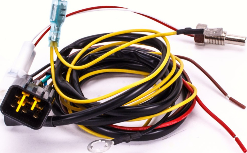 Geschwindigkeitsmesser, Anzeigeeinheit ACE-2901AP Motorrad und Quad / ATV Drehzahlmesser mit Temperaturanzeige und 6 Kontrollleuchte Alu-poliert