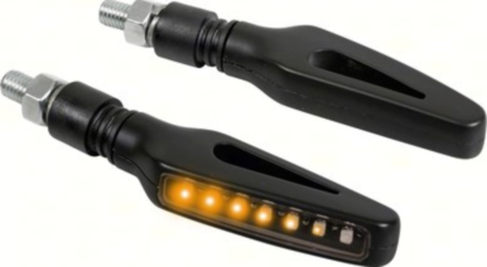 sequenzieller Led-Blinker Set GLORY-SQ, schwarze Farbe (90474)