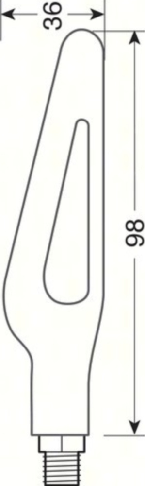 sequenzieller Led-Blinker Set GLORY-SQ, schwarze Farbe (90474)