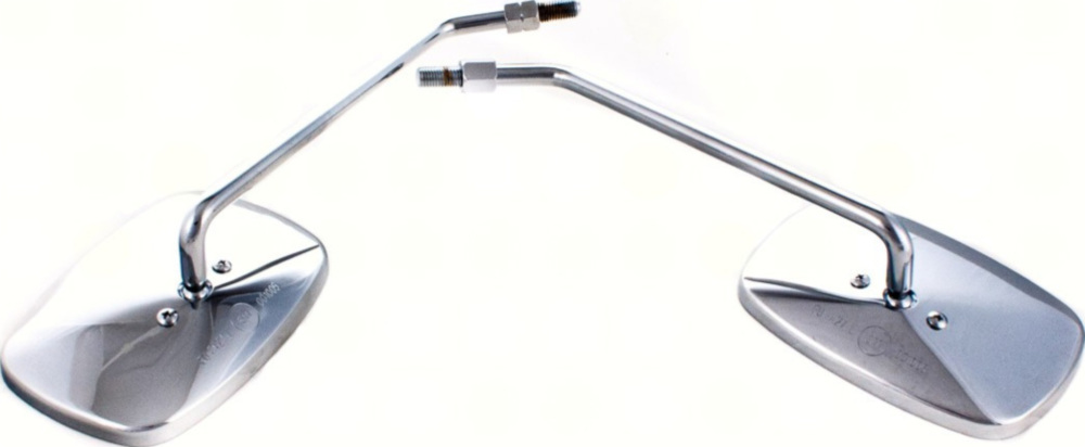 Lenkerspiegel Spiegel chrom M10 Rechts u. Linksgewinde (Paar)