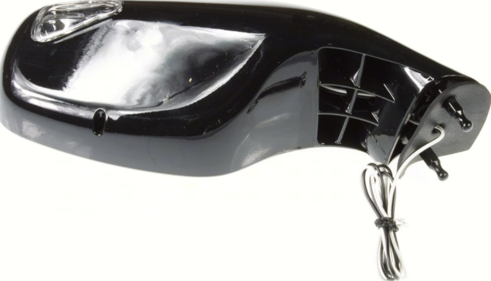 Lenkerspiegel Spiegel rechts schwarz M6 mit integr. LED Blinker