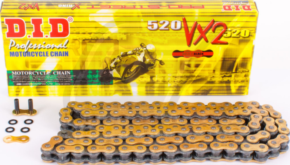 Kette X-Ring VX3 520, 96 G&B mit Hohlnietschloß / nutzbar bis 96kW (130PS) / bis 750ccm