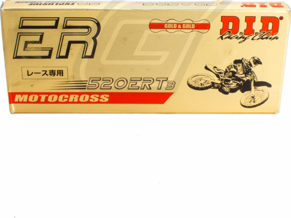 ERT3 G&G Moto Cross Kette -250ccm, 520, 118 mit Clipschloß / empfohlen im Offroadeinsatz bis ca. 44,15kW (60PS) / bis 250ccm