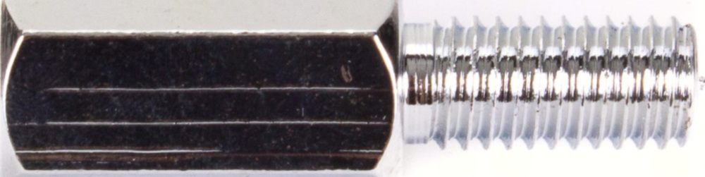 Lenkerspiegel Spiegeladapter 8 mm Aussengewinde linksgew./ 8 mm Innengewinde (Spiegel) linksgew. Chrom