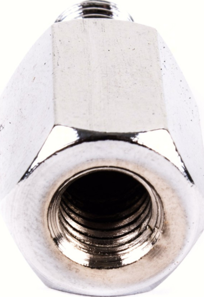 Lenkerspiegel Spiegeladapter 8 mm Aussengewinde linksgew./ 8 mm Innengewinde (Spiegel) rechtsgew. Chrom