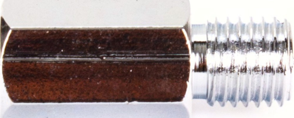 Lenkerspiegel Spiegeladapter 10 mm Aussengewinde linksgew./ 10 mm Innengewinde (Spiegel) rechtsgew. Chrom