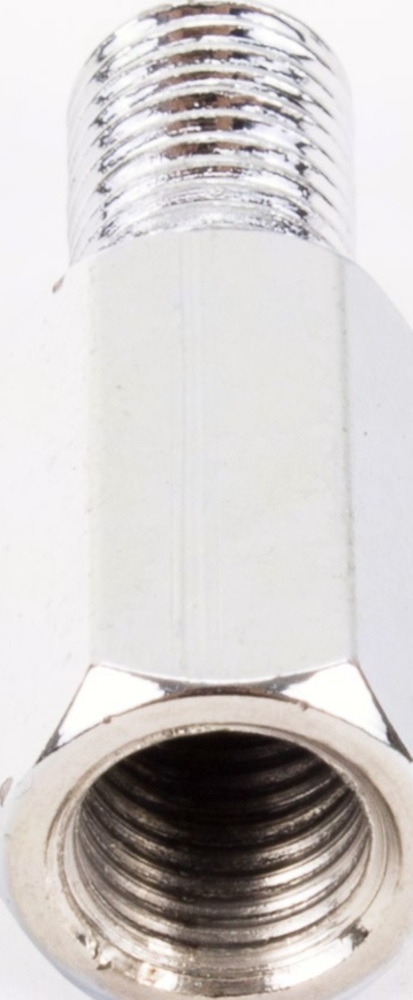 Lenkerspiegel Spiegeladapter 10 mm Aussengewinde rechtsgew./ 10 mm Innengewinde (Spiegel) rechtsgew. Chrom