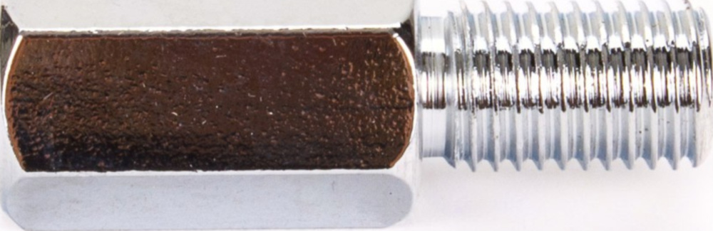Lenkerspiegel Spiegeladapter 10 mm Aussengewinde rechtsgew./ 10 mm Innengewinde (Spiegel) rechtsgew. Chrom