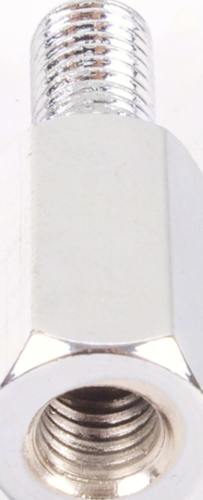 Lenkerspiegel Spiegeladapter 8 mm Aussengewinde rechtsgew./ 8 mm Innengewinde (Spiegel) rechtsgew. Chrom