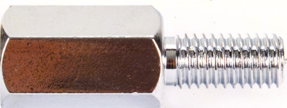 Lenkerspiegel Spiegeladapter 8 mm Aussengewinde rechtsgew./ 8 mm Innengewinde (Spiegel) rechtsgew. Chrom