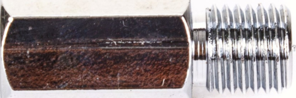 Lenkerspiegel Spiegeladapter 10mm Aussengewinde(Steigung 125) / 8mm Innengewinde (Spiegel) chrom Rechtssgewinde