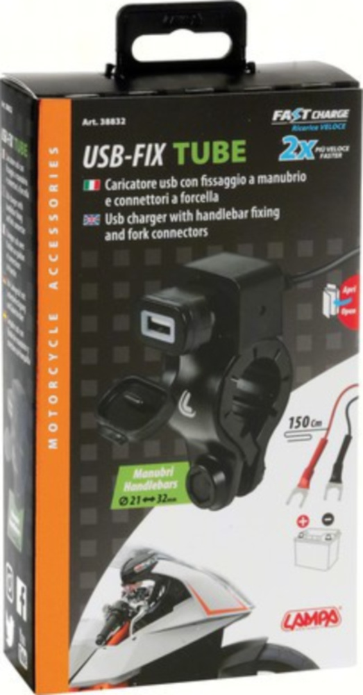 USB-Fix Tube USB-Port für Motorradlenker 12/24V 2400MA universale Schnellladung