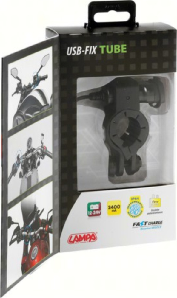 USB-Fix Tube USB-Port für Motorradlenker 12/24V 2400MA universale Schnellladung
