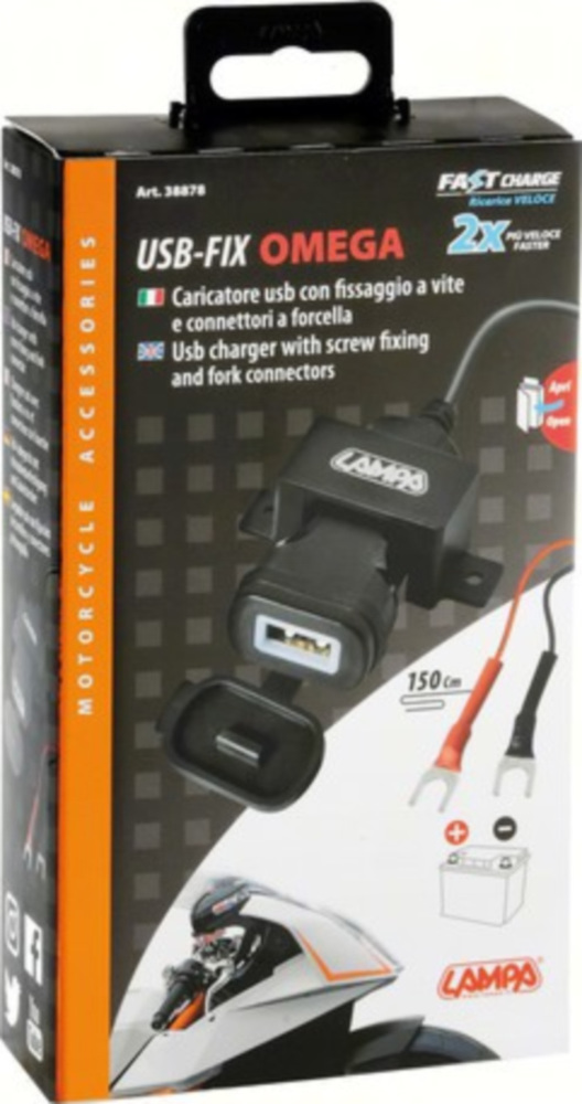 USB-FIX USB-Ladegerät 2400MA Universale Schnellladung 12/24V+ Befestigungsunterteil