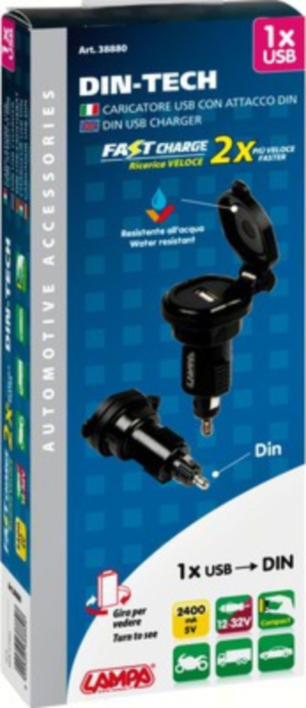 DIN-TECH 1 USB-DIN-Stecker 2400MA Universale Schnellladung 12/32V