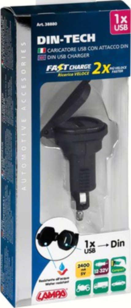 DIN-TECH 1 USB-DIN-Stecker 2400MA Universale Schnellladung 12/32V