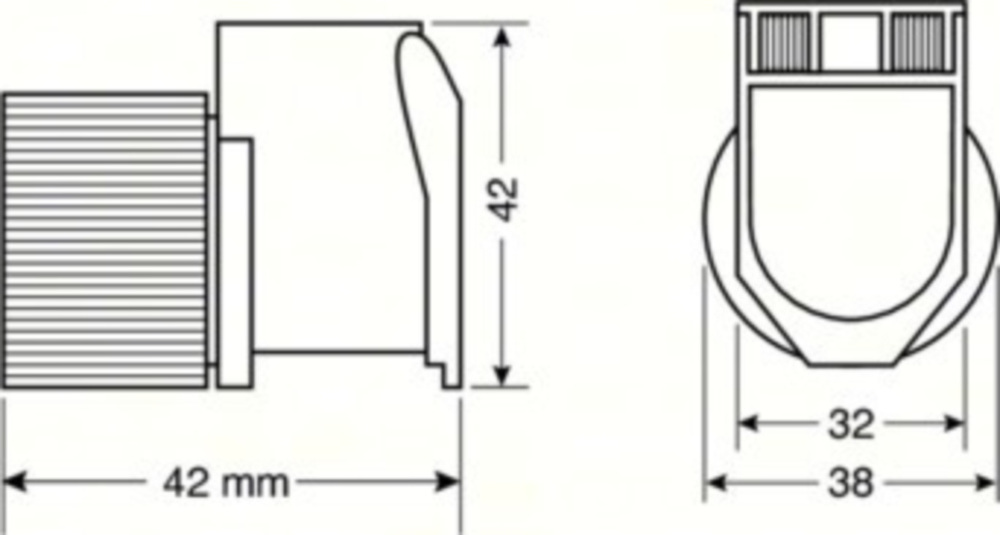 PX-2, Stromanschluss für allwetter Verwendung, 12/24V