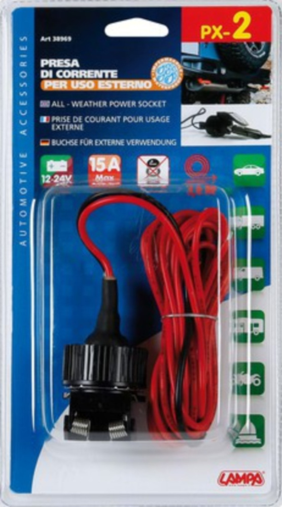 PX-2, Stromanschluss für allwetter Verwendung, 12/24V