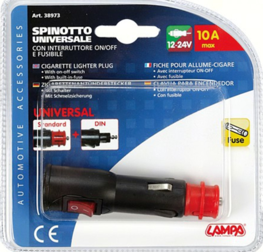 Universalstecker für Zigarrenanzünder - 12/24V